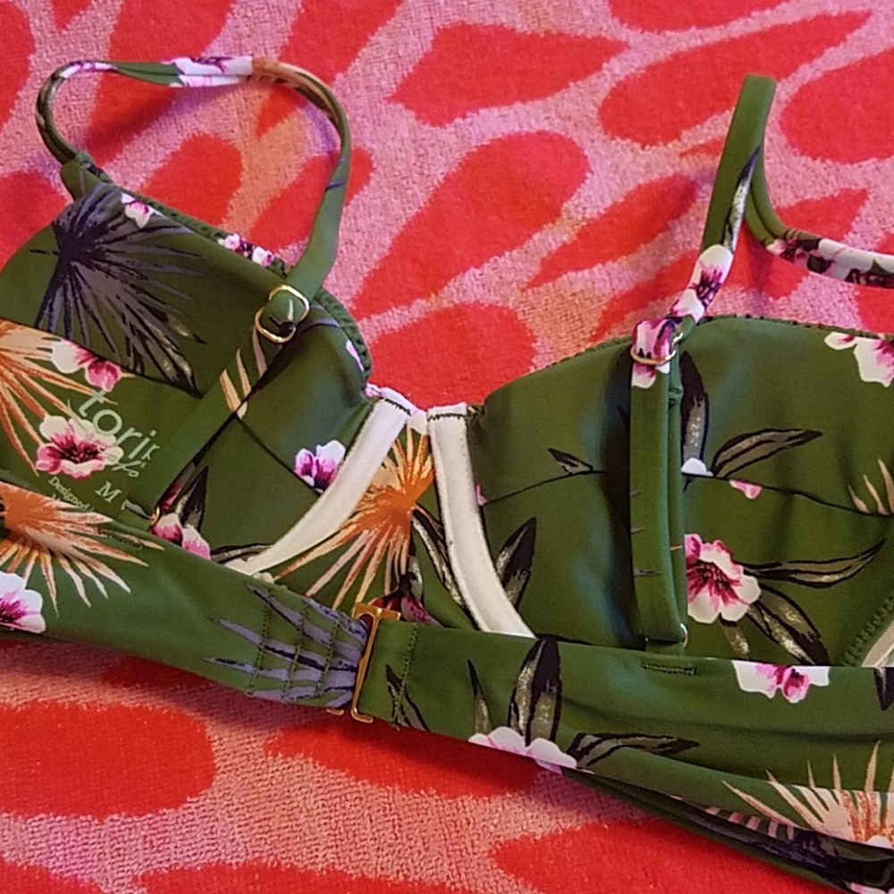 Tori Praver Women's Underwire Push Up Bikini Top~M - Picture 5 of 5